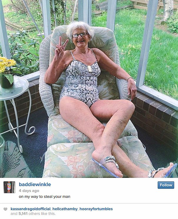 86'lık Instagram fenomeni: Baddie Winkle - Resim: 1