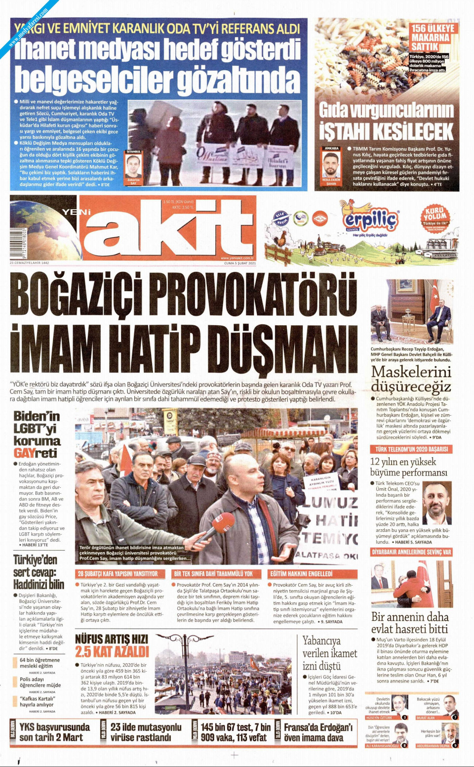 Yeni Akit Gazetesi - 05 Şubat 2021 Cuma